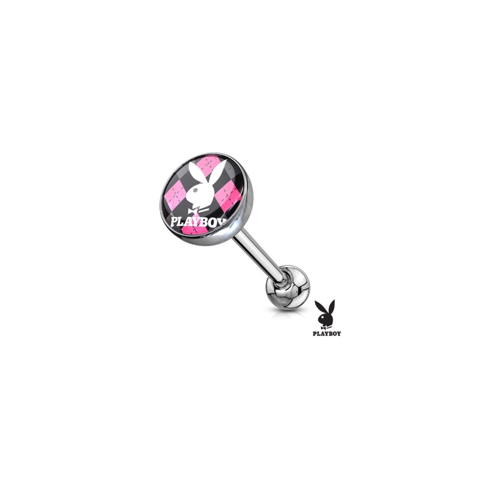 COPY - Playboy bunny logo barbell